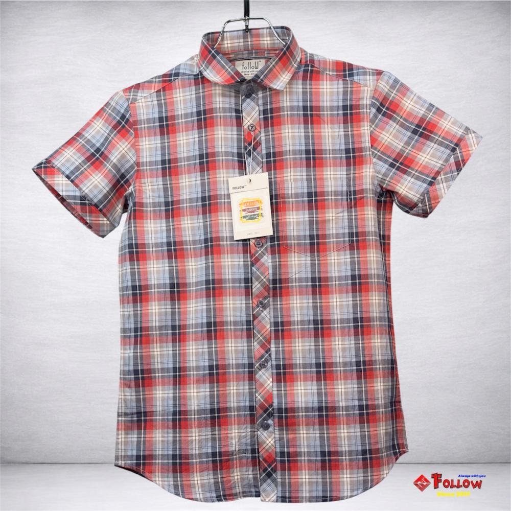 TWILL CHECK HALF SHIRT