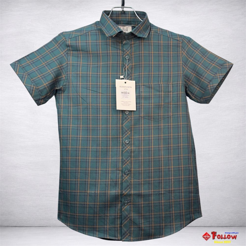 TWILL CHECK HALF SHIRT