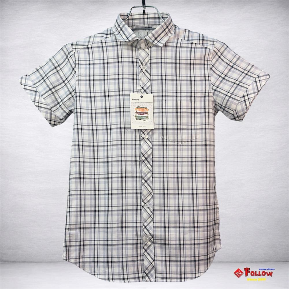 TWILL CHECK HALF SHIRT