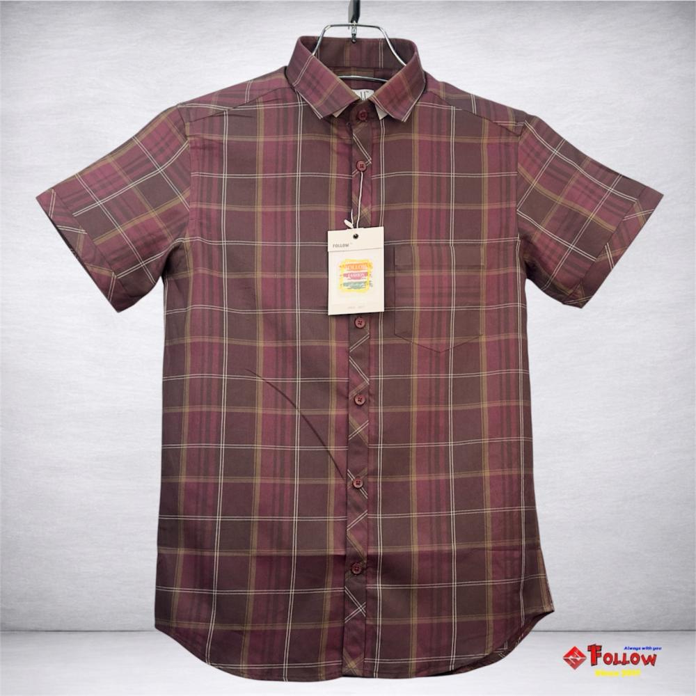 TWILL CHECK HALF SHIRT