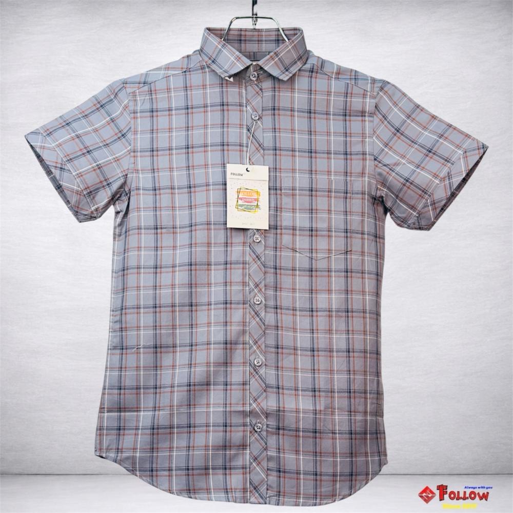 TWILL CHECK HALF SHIRT